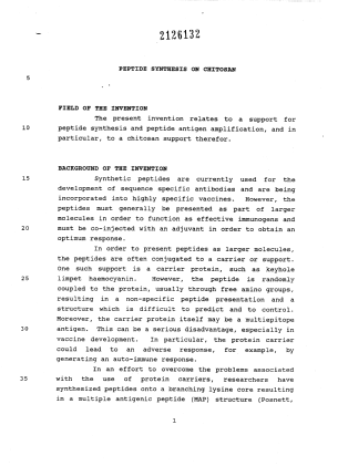 Canadian Patent Document 2126132. Description 19951218. Image 1 of 15