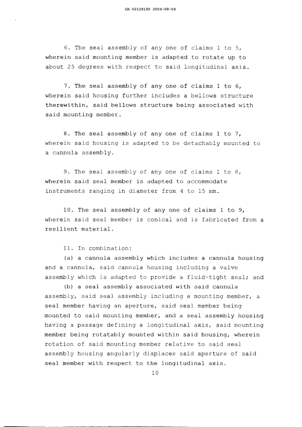 Canadian Patent Document 2126150. Prosecution-Amendment 20040804. Image 7 of 8