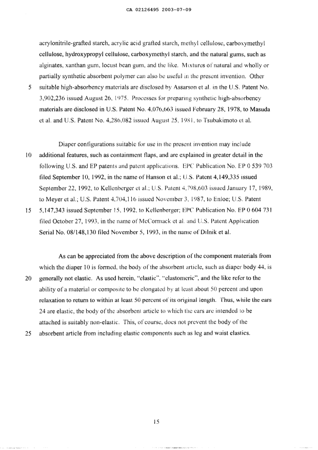 Canadian Patent Document 2126495. Prosecution-Amendment 20030709. Image 4 of 5