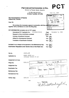 Document de brevet canadien 2126575. Cession 19940622. Image 1 de 9