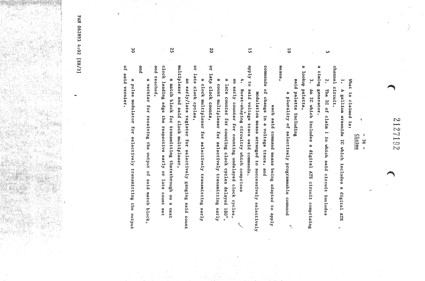 Document de brevet canadien 2127192. Revendications 19950610. Image 1 de 15