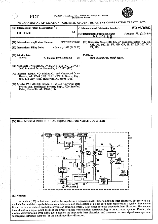Canadian Patent Document 2128609. Abstract 19950729. Image 1 of 1