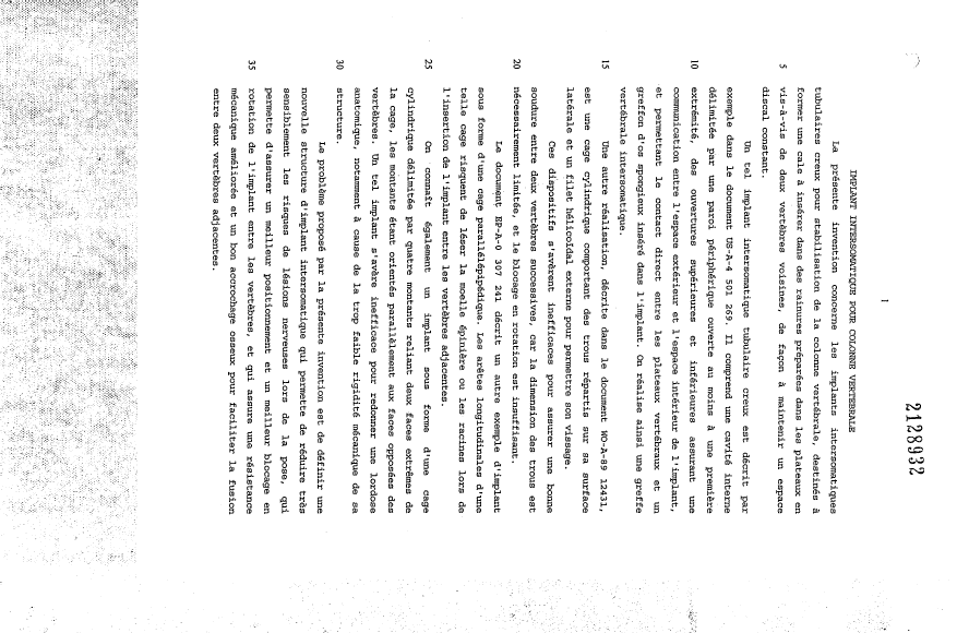 Document de brevet canadien 2128932. Description 19950805. Image 1 de 6
