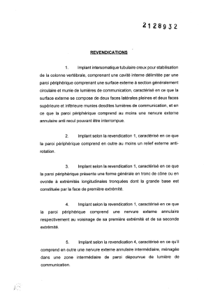 Document de brevet canadien 2128932. Revendications 19970820. Image 1 de 2