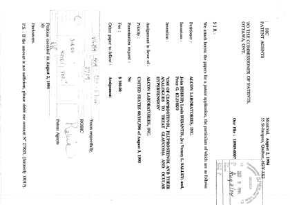 Canadian Patent Document 2129287. Assignment 19931202. Image 1 of 22