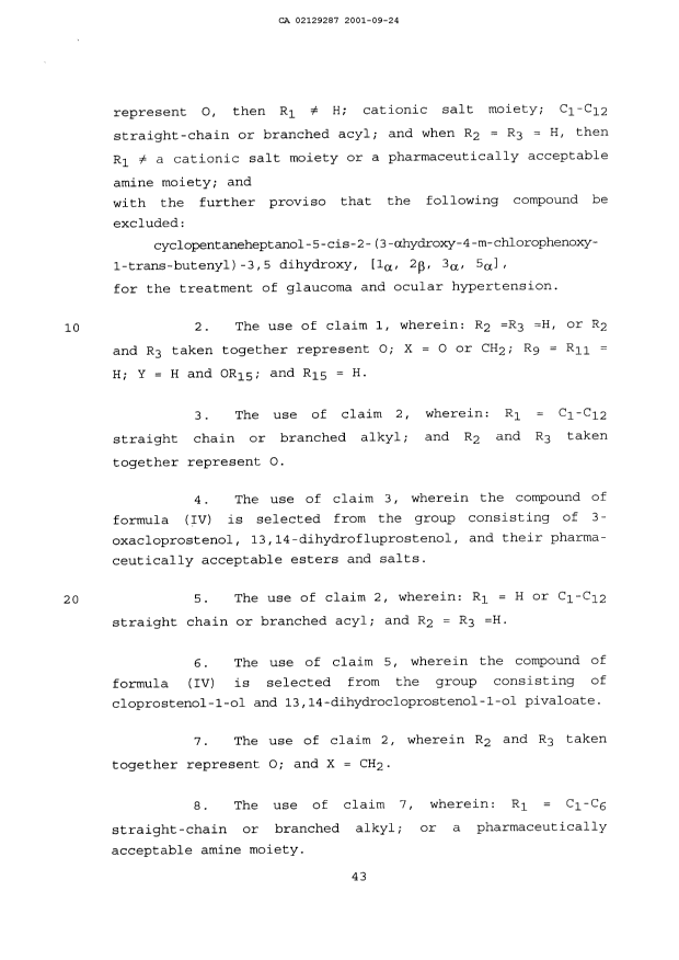 Canadian Patent Document 2129287. Prosecution-Amendment 20001224. Image 5 of 16