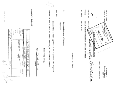 Canadian Patent Document 2129614. Prosecution Correspondence 19941130. Image 1 of 1