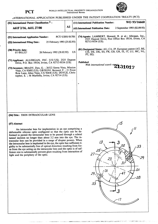 Canadian Patent Document 2131017. Abstract 19930902. Image 1 of 1