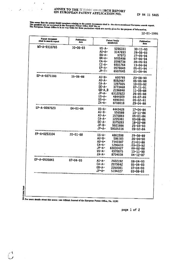 Canadian Patent Document 2133503. Prosecution Correspondence 19980430. Image 4 of 5