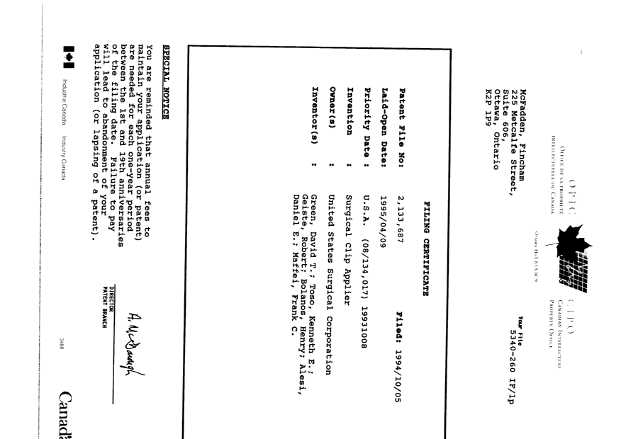 Canadian Patent Document 2133687. Assignment 19941005. Image 12 of 12