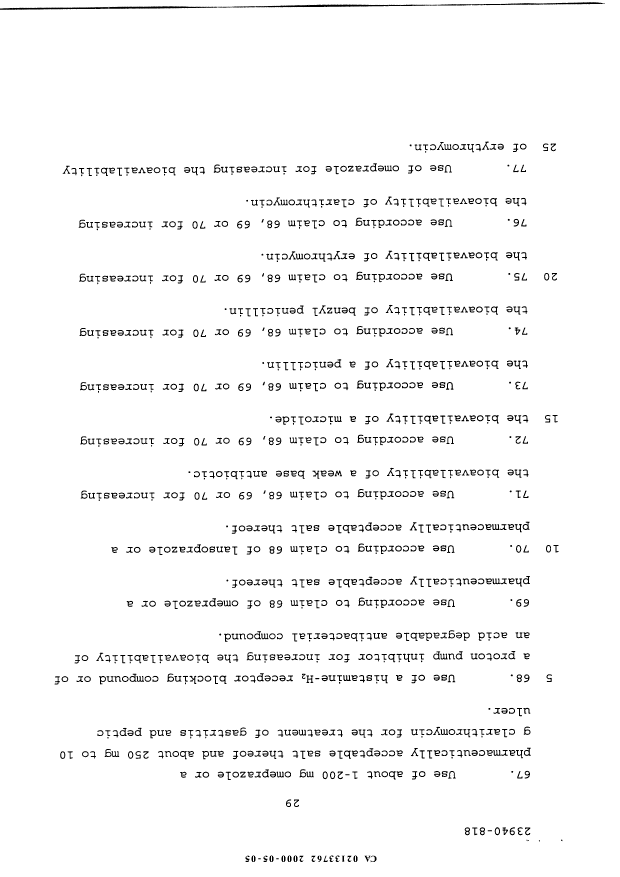 Canadian Patent Document 2133762. Prosecution-Amendment 19991205. Image 11 of 11