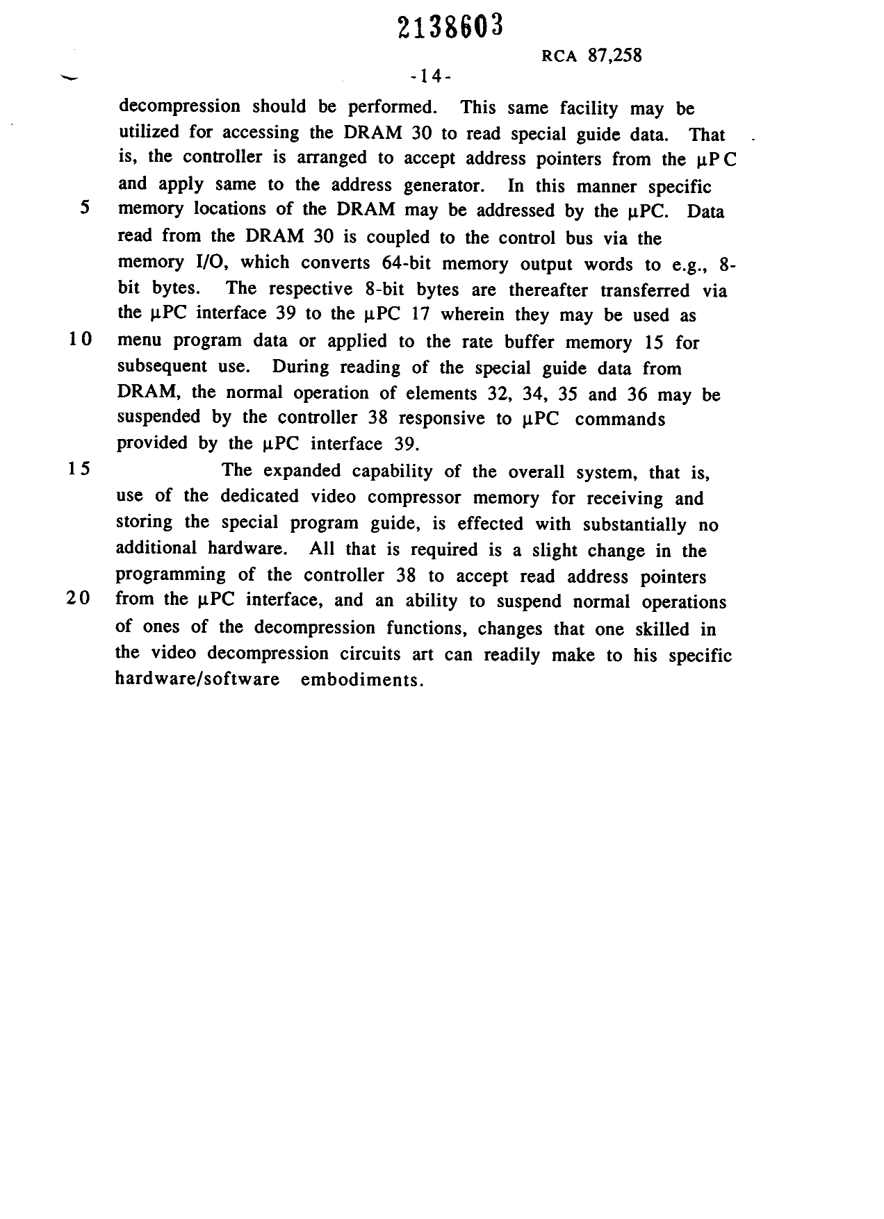 Canadian Patent Document 2138603. Description 19950706. Image 14 of 14