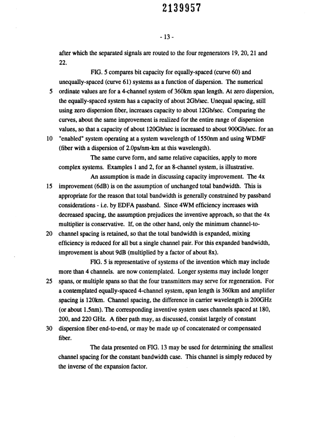 Canadian Patent Document 2139957. Description 19980904. Image 14 of 14