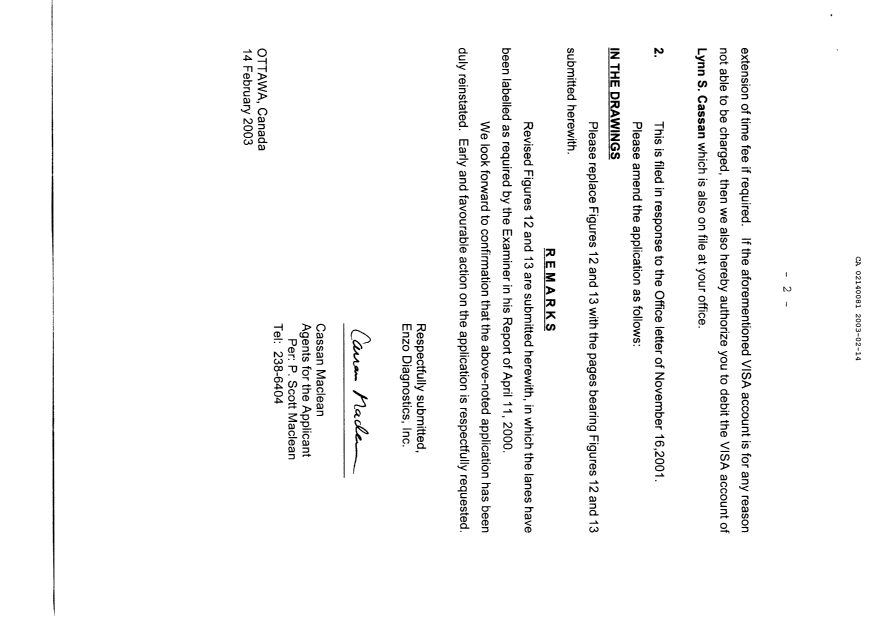 Canadian Patent Document 2140081. Prosecution-Amendment 20030214. Image 2 of 4