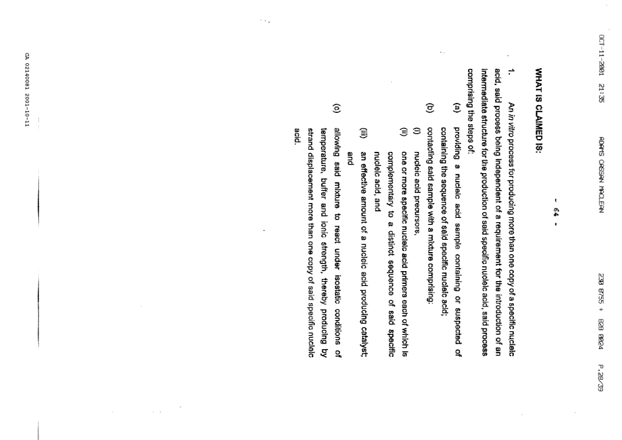 Document de brevet canadien 2140081. Revendications 20030327. Image 1 de 18