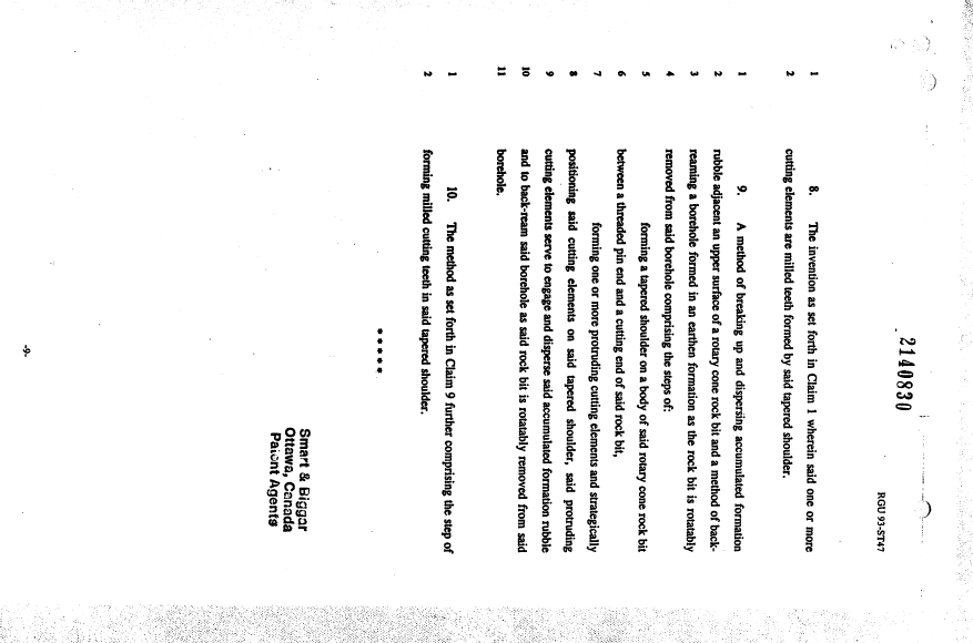 Canadian Patent Document 2140830. Claims 19941216. Image 2 of 2