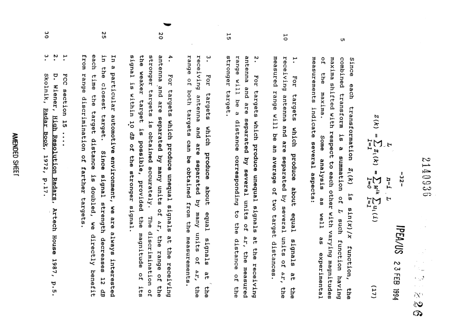 Canadian Patent Document 2140936. Description 19980812. Image 32 of 32