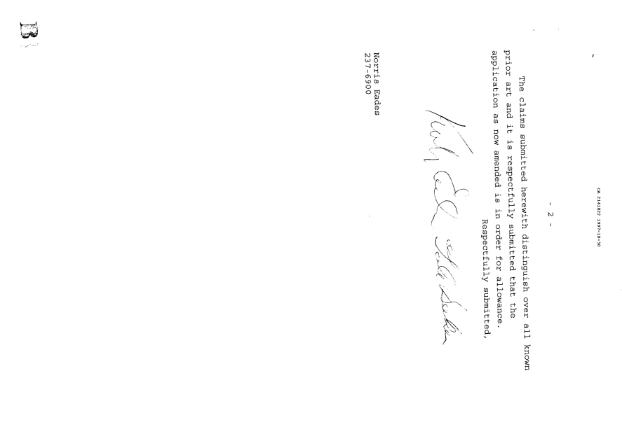 Canadian Patent Document 2141822. Prosecution Correspondence 19971030. Image 2 of 2