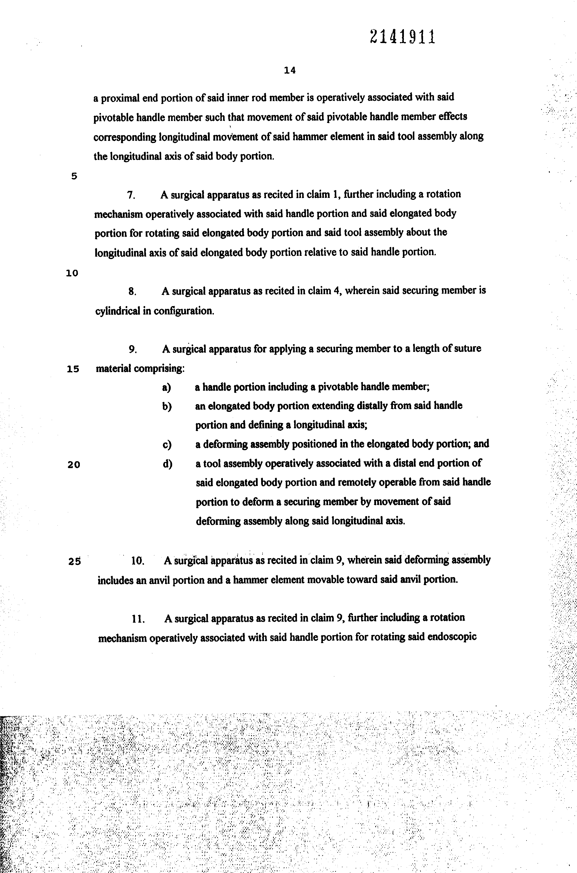 Document de brevet canadien 2141911. Revendications 19941216. Image 2 de 4
