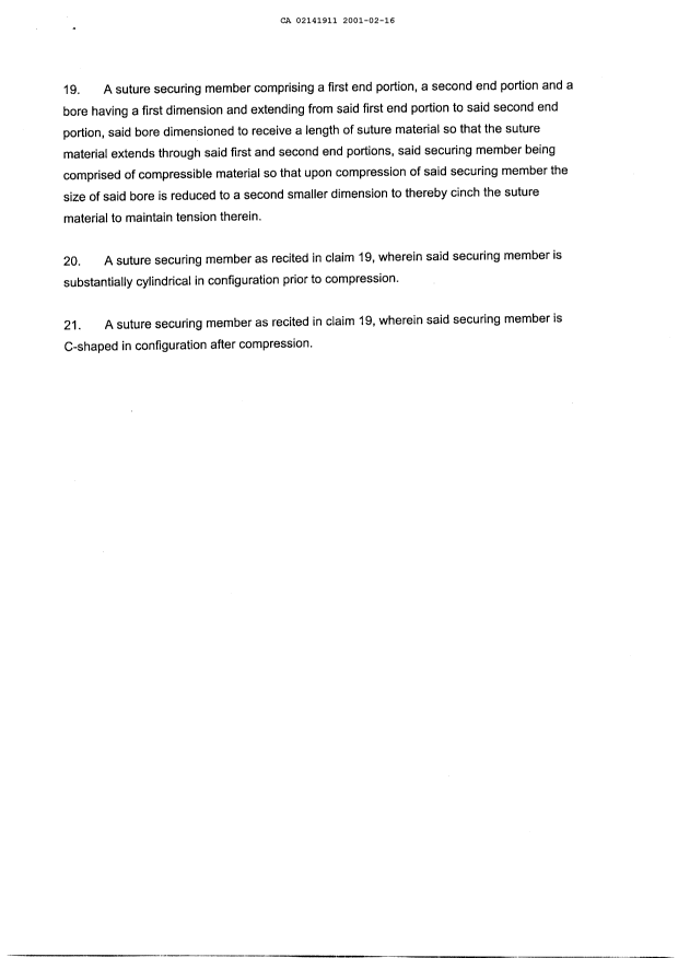 Document de brevet canadien 2141911. Poursuite-Amendment 20001216. Image 12 de 12
