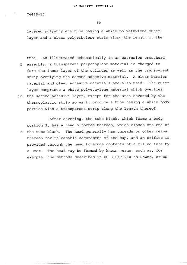 Canadian Patent Document 2142094. Correspondence 19991231. Image 9 of 9