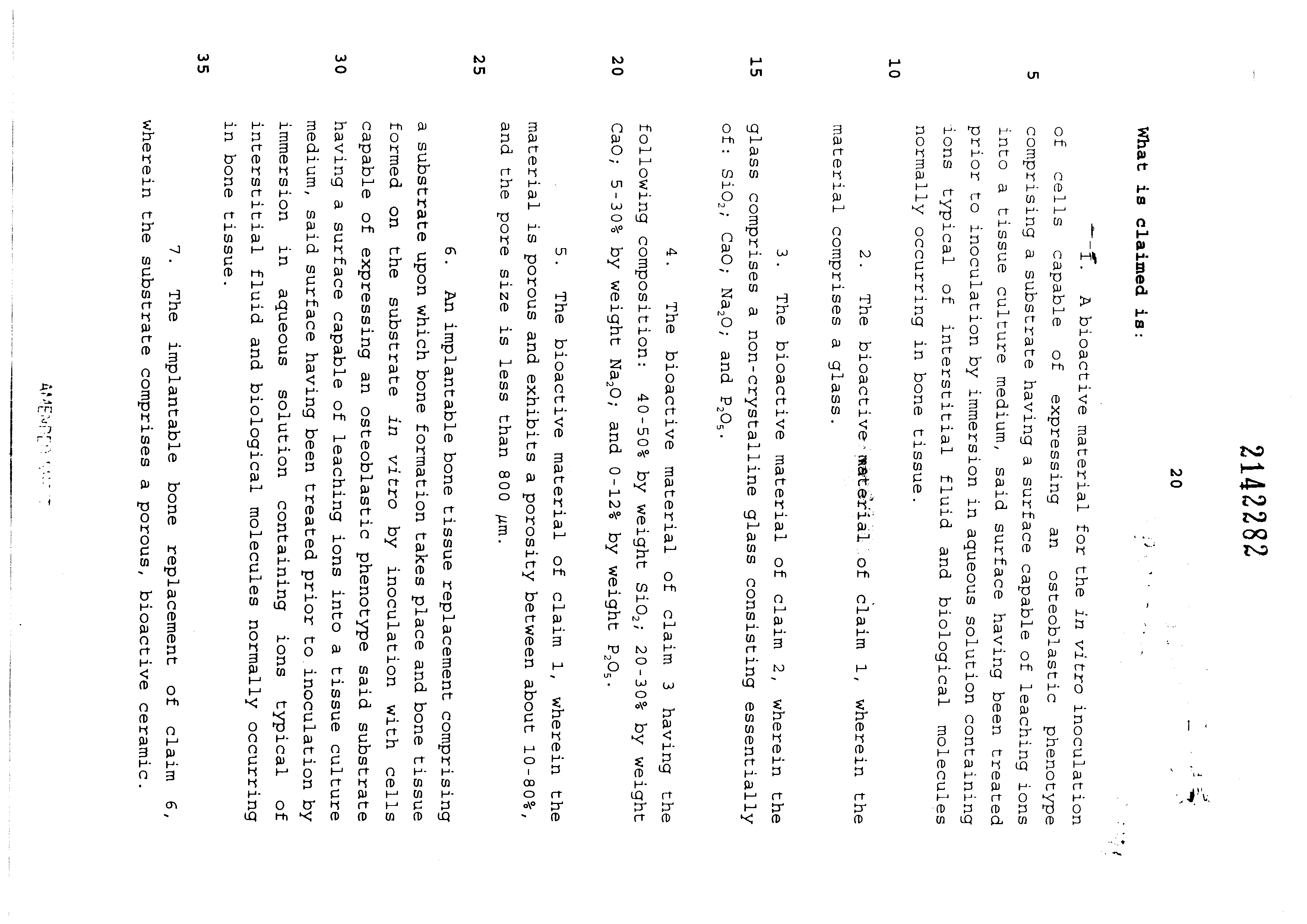 Document de brevet canadien 2142282. Revendications 19991205. Image 1 de 3