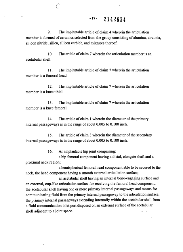 Document de brevet canadien 2142634. Revendications 19950819. Image 2 de 4