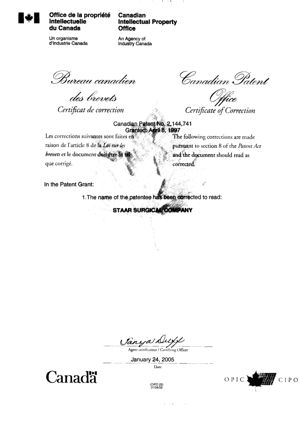 Document de brevet canadien 2144741. Poursuite-Amendment 20050124. Image 2 de 2