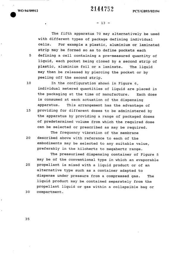 Document de brevet canadien 2144752. Description 19940511. Image 13 de 13