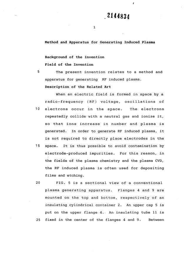 Document de brevet canadien 2144834. Description 19950918. Image 1 de 28