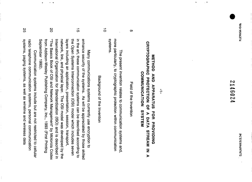 Document de brevet canadien 2146024. Description 19950302. Image 1 de 8