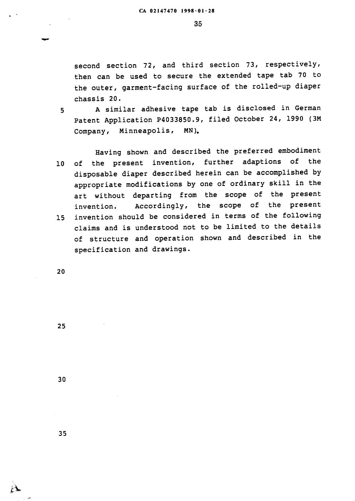 Canadian Patent Document 2147470. Description 19980128. Image 35 of 35