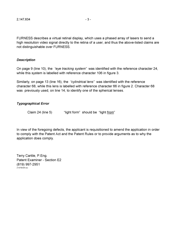Document de brevet canadien 2147634. Poursuite-Amendment 20020917. Image 3 de 3