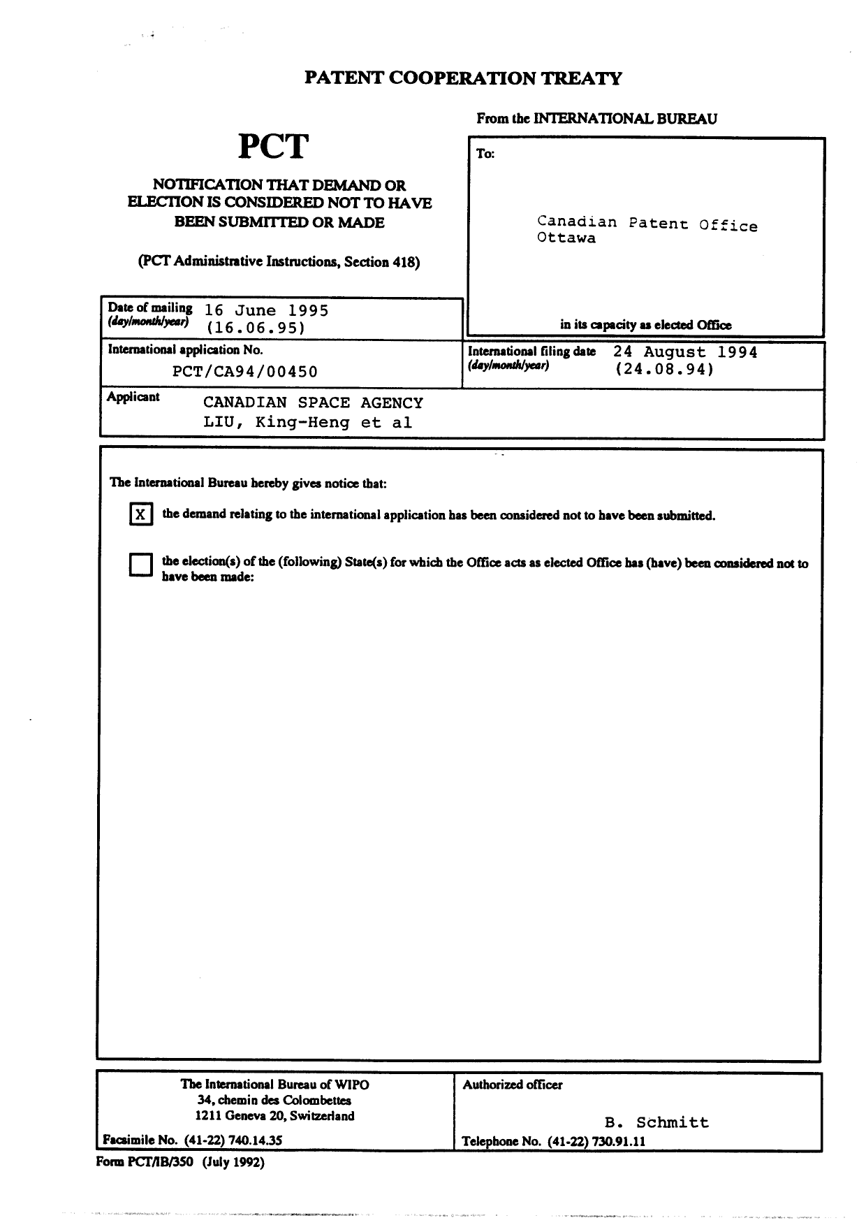 Document de brevet canadien 2147654. PCT 19941221. Image 5 de 5