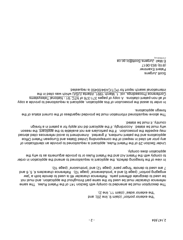 Document de brevet canadien 2147654. Poursuite-Amendment 20021210. Image 2 de 2