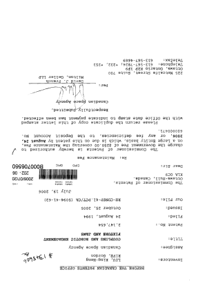 Document de brevet canadien 2147654. Taxes 20051220. Image 1 de 1