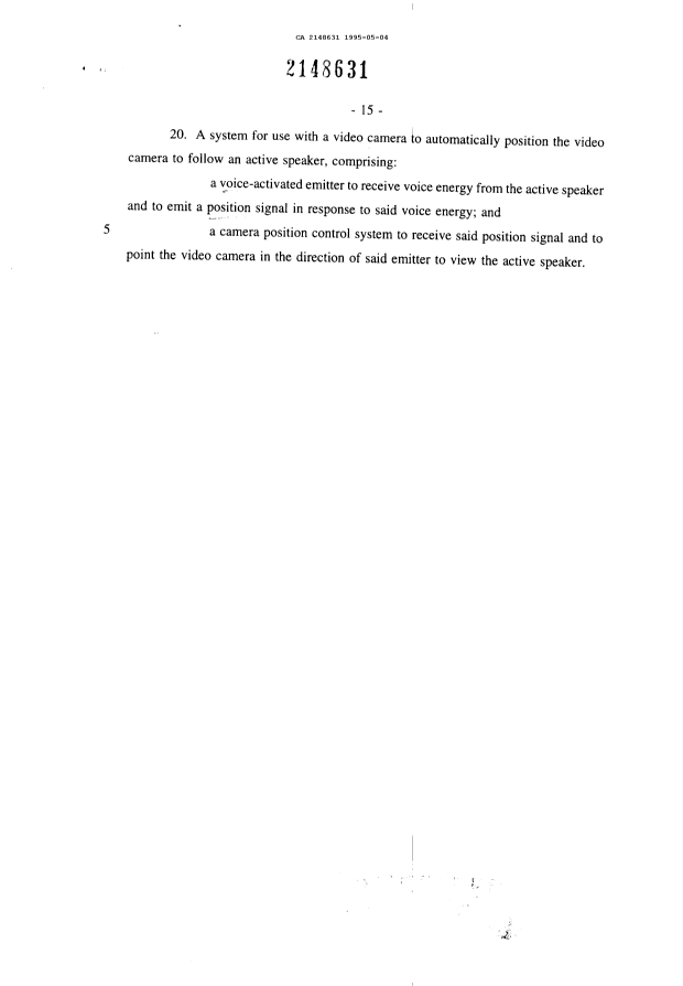Document de brevet canadien 2148631. Correspondance de la poursuite 19950504. Image 17 de 17