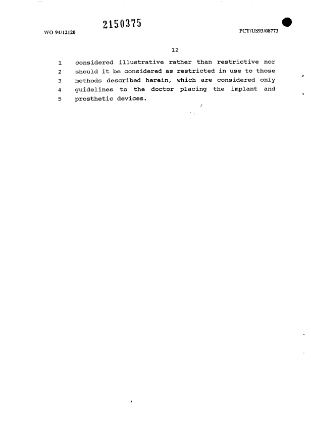 Document de brevet canadien 2150375. Description 19940609. Image 12 de 12