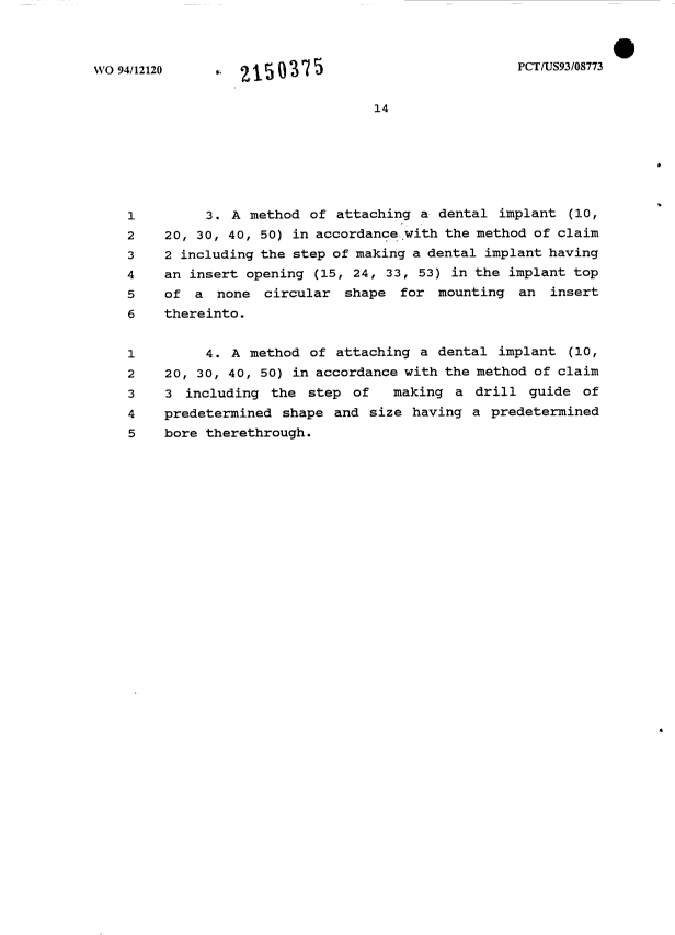 Document de brevet canadien 2150375. Revendications 19940609. Image 2 de 4