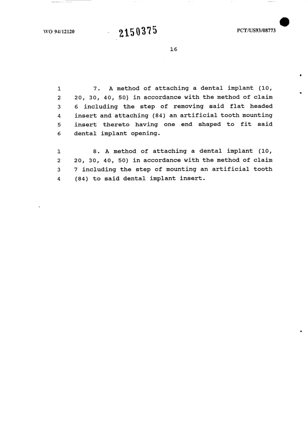 Document de brevet canadien 2150375. Revendications 19940609. Image 4 de 4