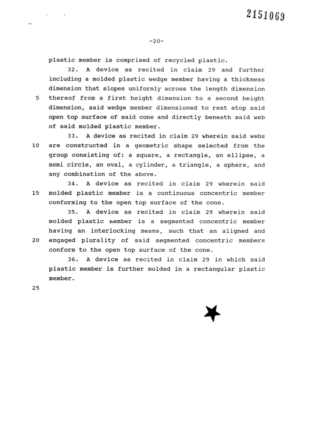 Document de brevet canadien 2151069. Revendications 19970121. Image 6 de 6