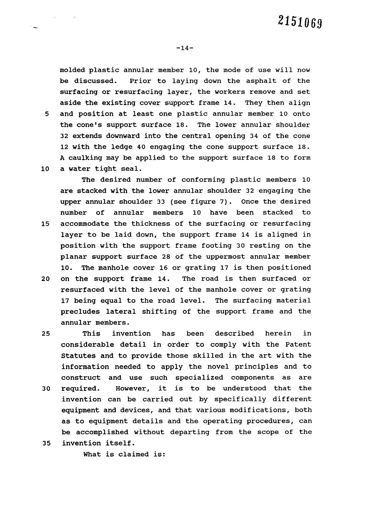 Canadian Patent Document 2151069. Description 19970130. Image 14 of 14