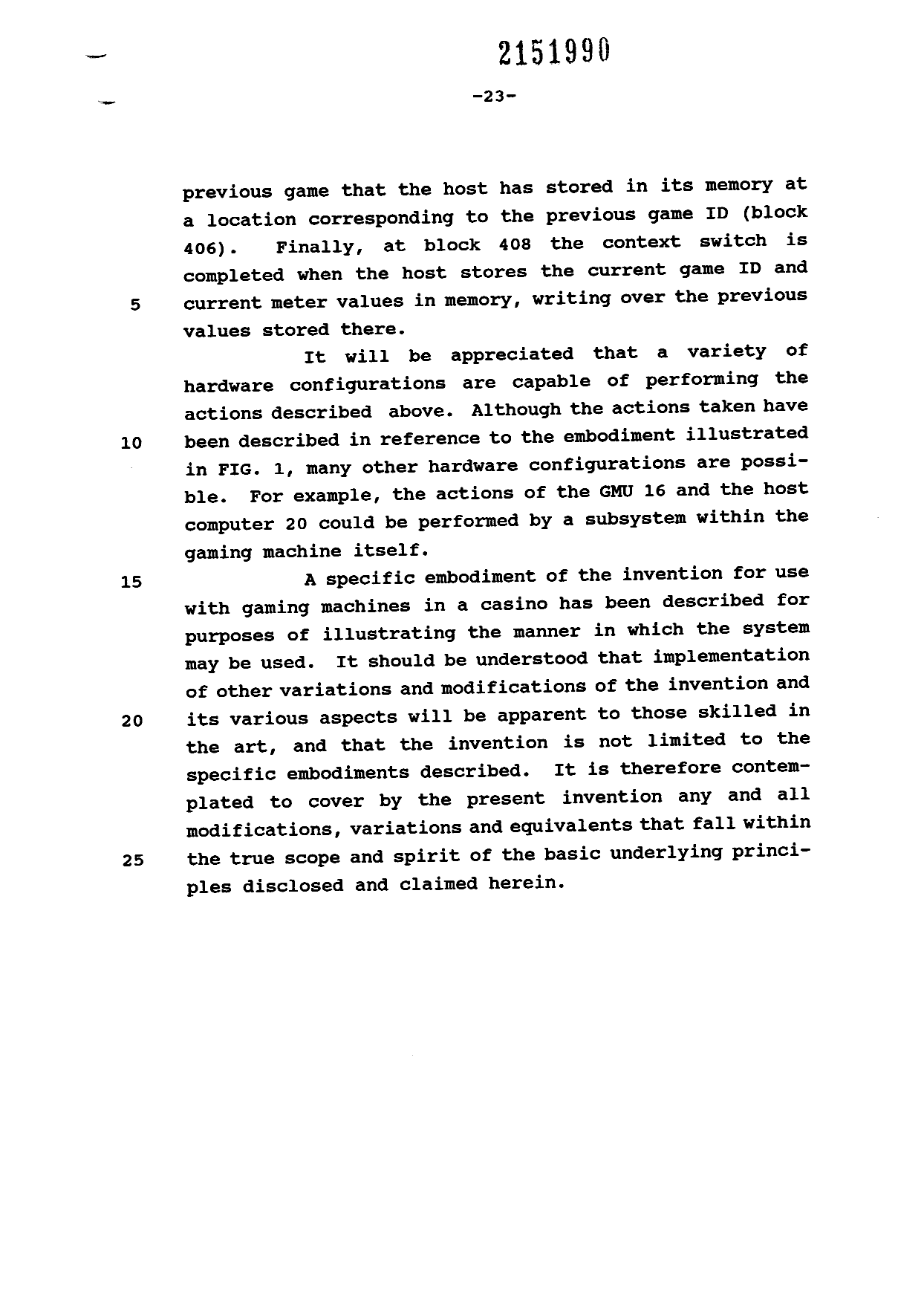 Canadian Patent Document 2151990. Description 19981001. Image 23 of 23