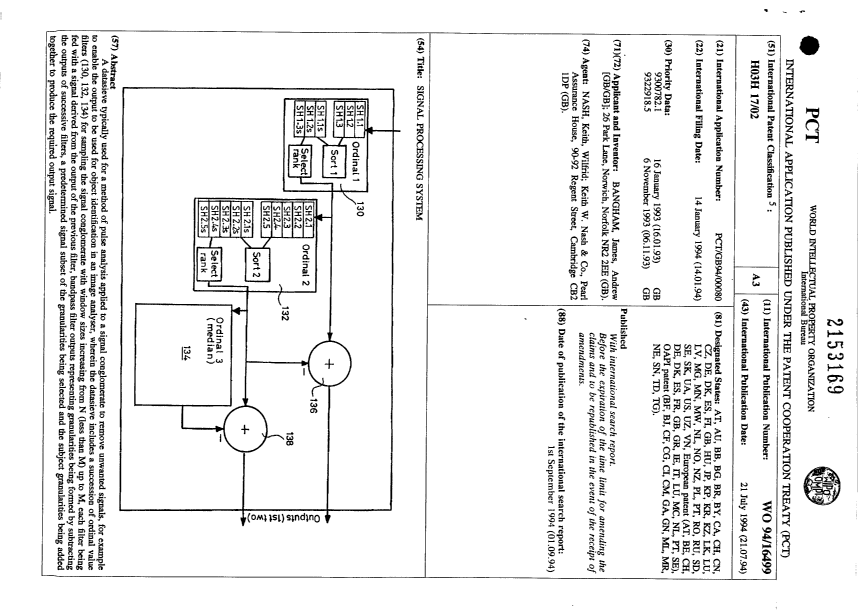 Document de brevet canadien 2153169. Abrégé 19940721. Image 1 de 1