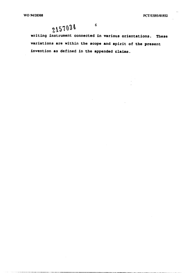 Document de brevet canadien 2157034. Description 19940915. Image 6 de 6