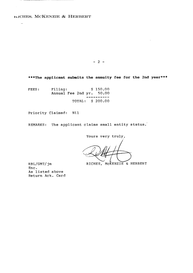 Document de brevet canadien 2157034. Cession 19950825. Image 2 de 6