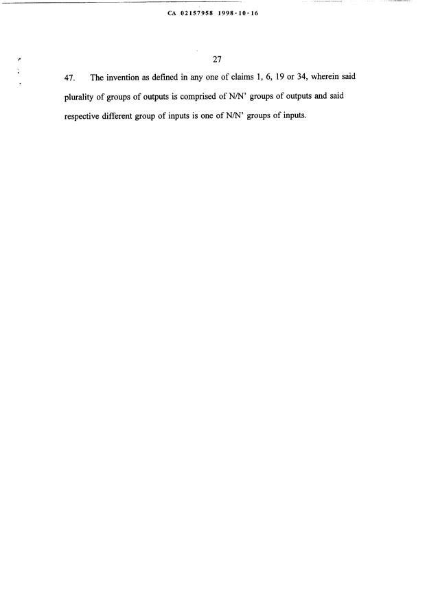 Document de brevet canadien 2157958. Poursuite-Amendment 19981016. Image 22 de 22