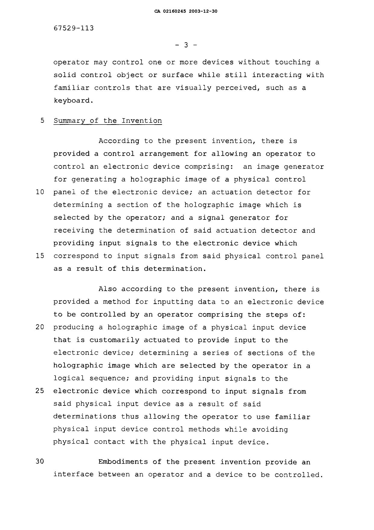 Canadian Patent Document 2160245. Description 20021230. Image 3 of 12