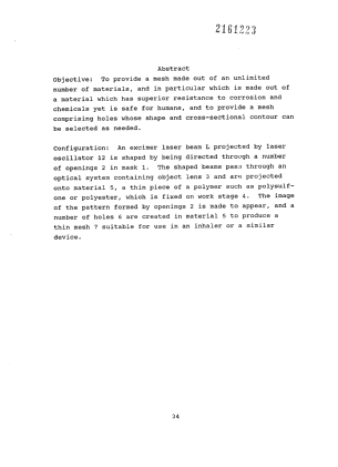 Document de brevet canadien 2161223. Abrégé 19941110. Image 1 de 1