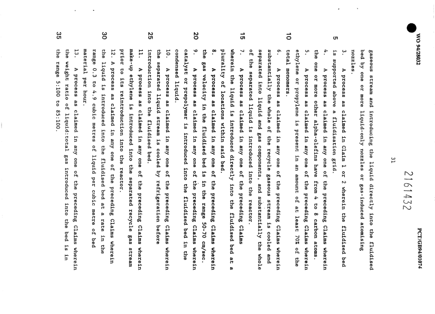 Document de brevet canadien 2161432. Revendications 19931208. Image 2 de 5